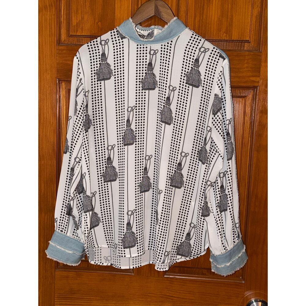 Alberto Makali Designer Womenʼs Shirt Blouse Size Large RARE FIND
